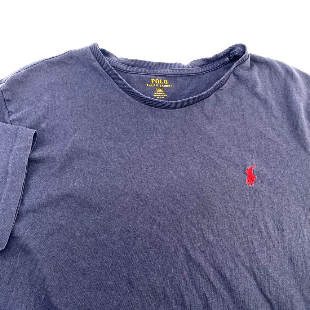 Polo Ralph Lauren Custom Fit Heather Black T Shirt Red Pony Logo XL Loungewear
